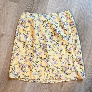 Princess Polly Floral Mini Skirt in Yellow and Purple